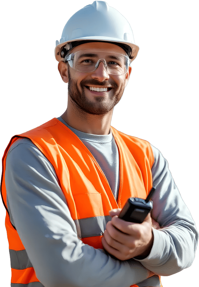 engineer wearing halmate