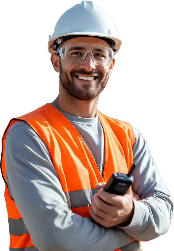 engineer wearing halmate