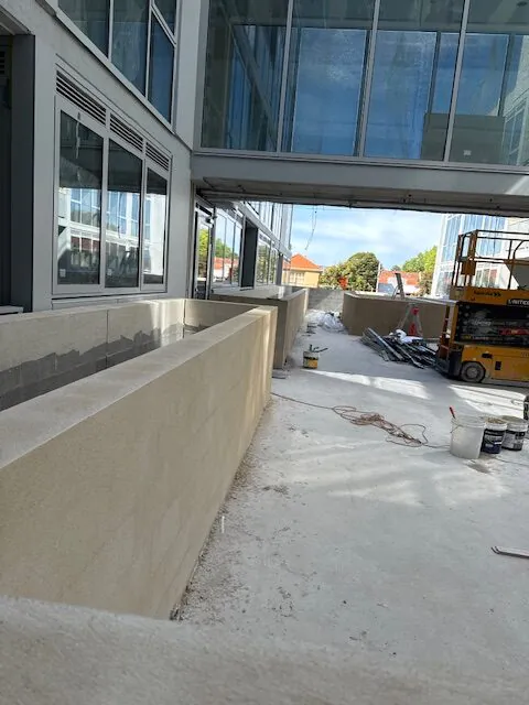 Professional renderers working on site