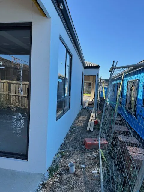 Scaffolding rendering construction site