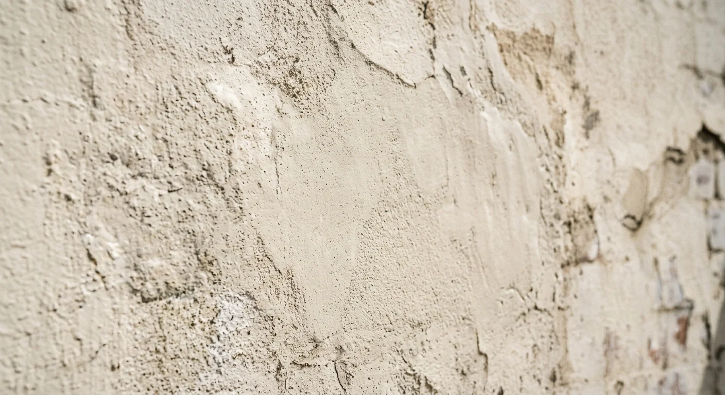 Repaired section of exterior render blending seamlessly with the surrounding wall finish